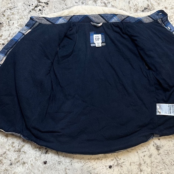 *GENTLY WORN* babyGap 18-24 M Quilted Plaid Button-Up Shacket - Picture 4 of 6